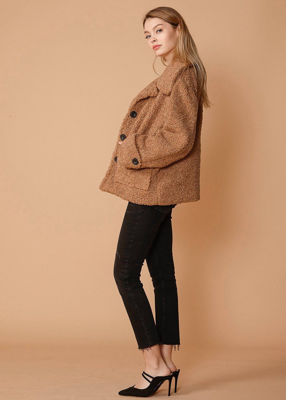 Shearling Coat in Brown