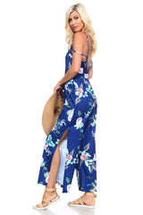 Floral Tie Tank Jumpsuit