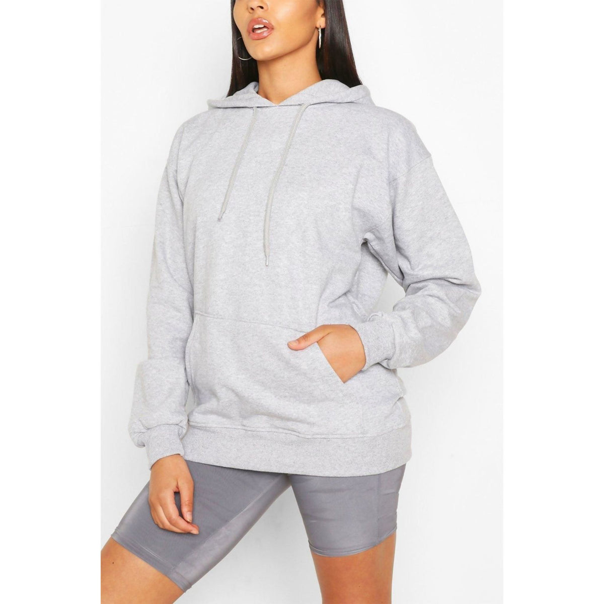 Grey Oversized Boyfriend Hoodie