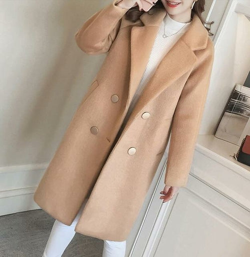 Long Section Thick Coat Woolen