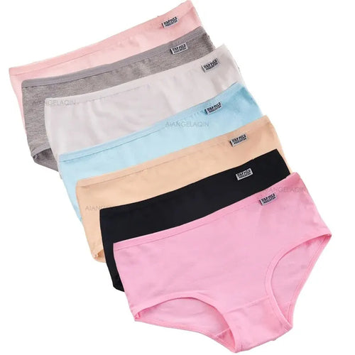 7Pcs/Lot Cotton Panties Women Sexy Underwear Plus Size Briefs Girls