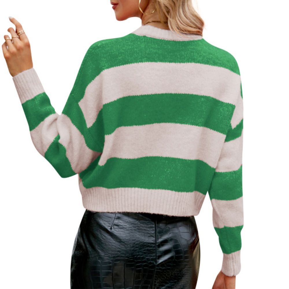 Cropped Striped Sweater