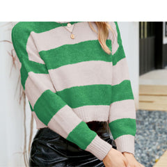 Cropped Striped Sweater