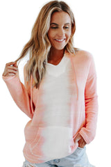 Cute Pink White Tie Dye Hoodie